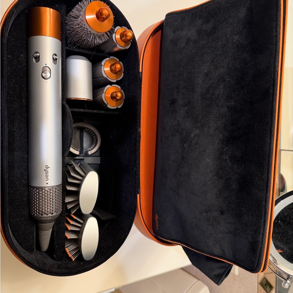 Dyson Styling Kit in Metallic Silver and Bold Orange